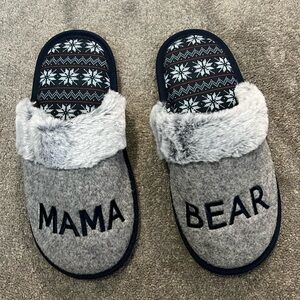 MAMA BEAR size large slippers